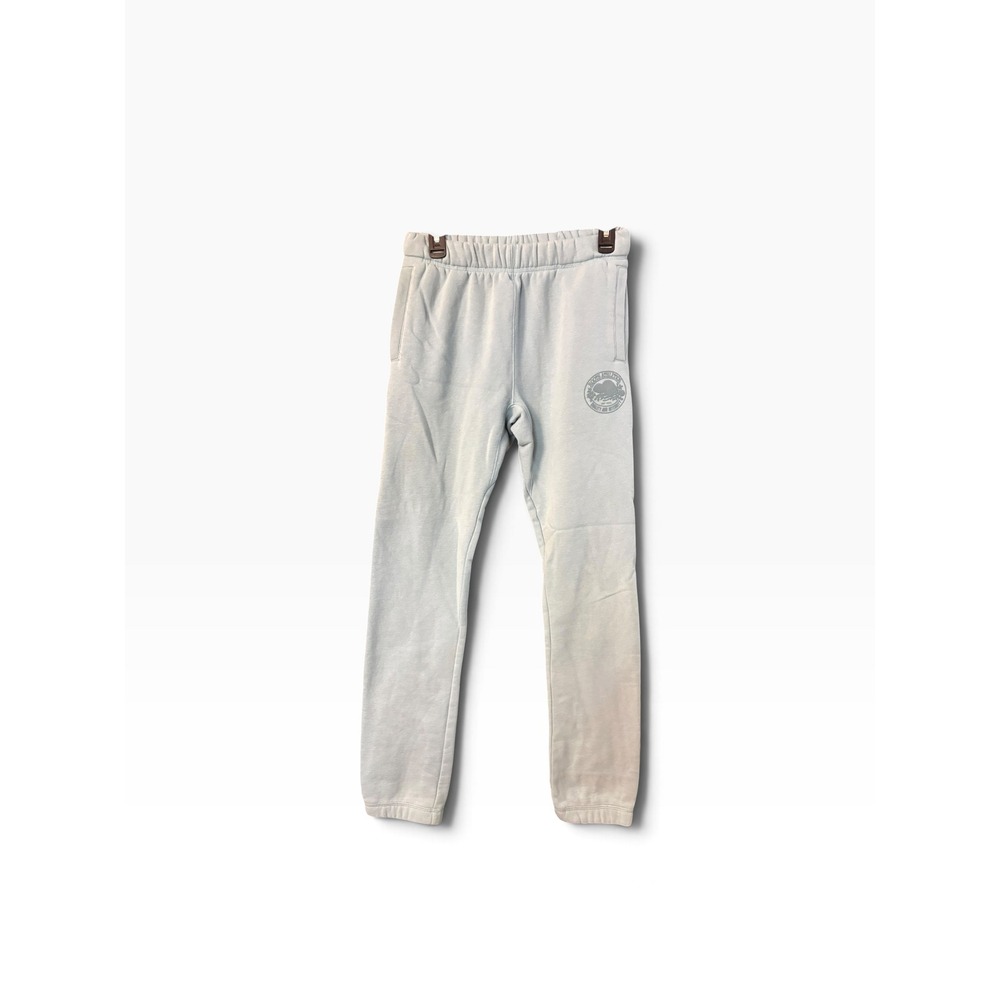 Roots Athletics Light Blue Fleece Jogger Sweatpants XS Logo Loungewear